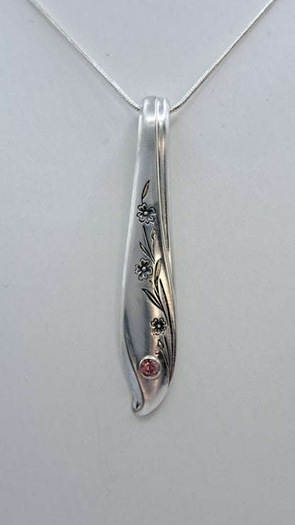 Springtime 1957 Spoon Handle Necklace | Vintage Silver Plate