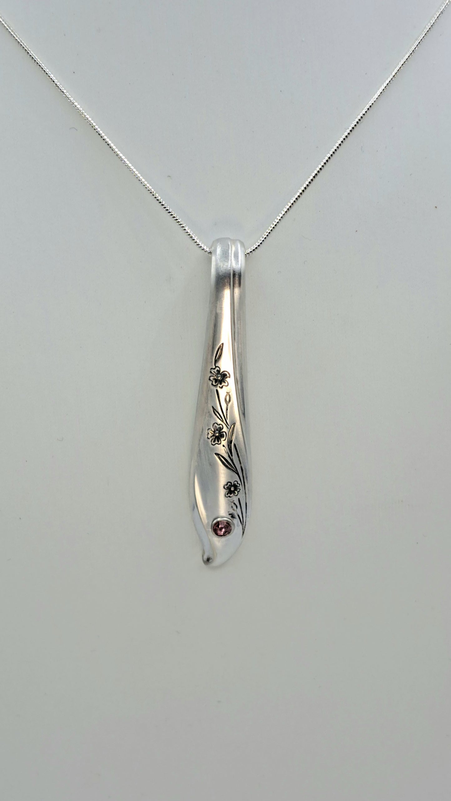 Springtime 1957 Spoon Handle Necklace | Vintage Silver Plate