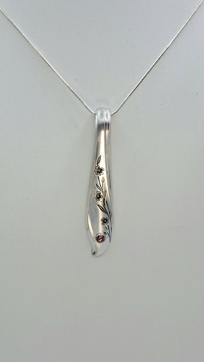 Springtime 1957 Spoon Handle Necklace | Vintage Silver Plate