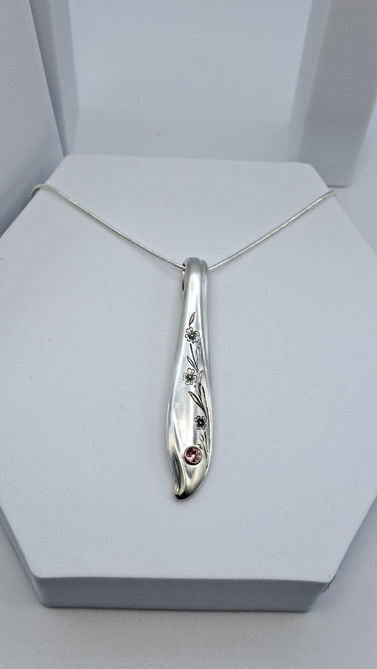 Springtime 1957 Spoon Handle Necklace | Vintage Silver Plate