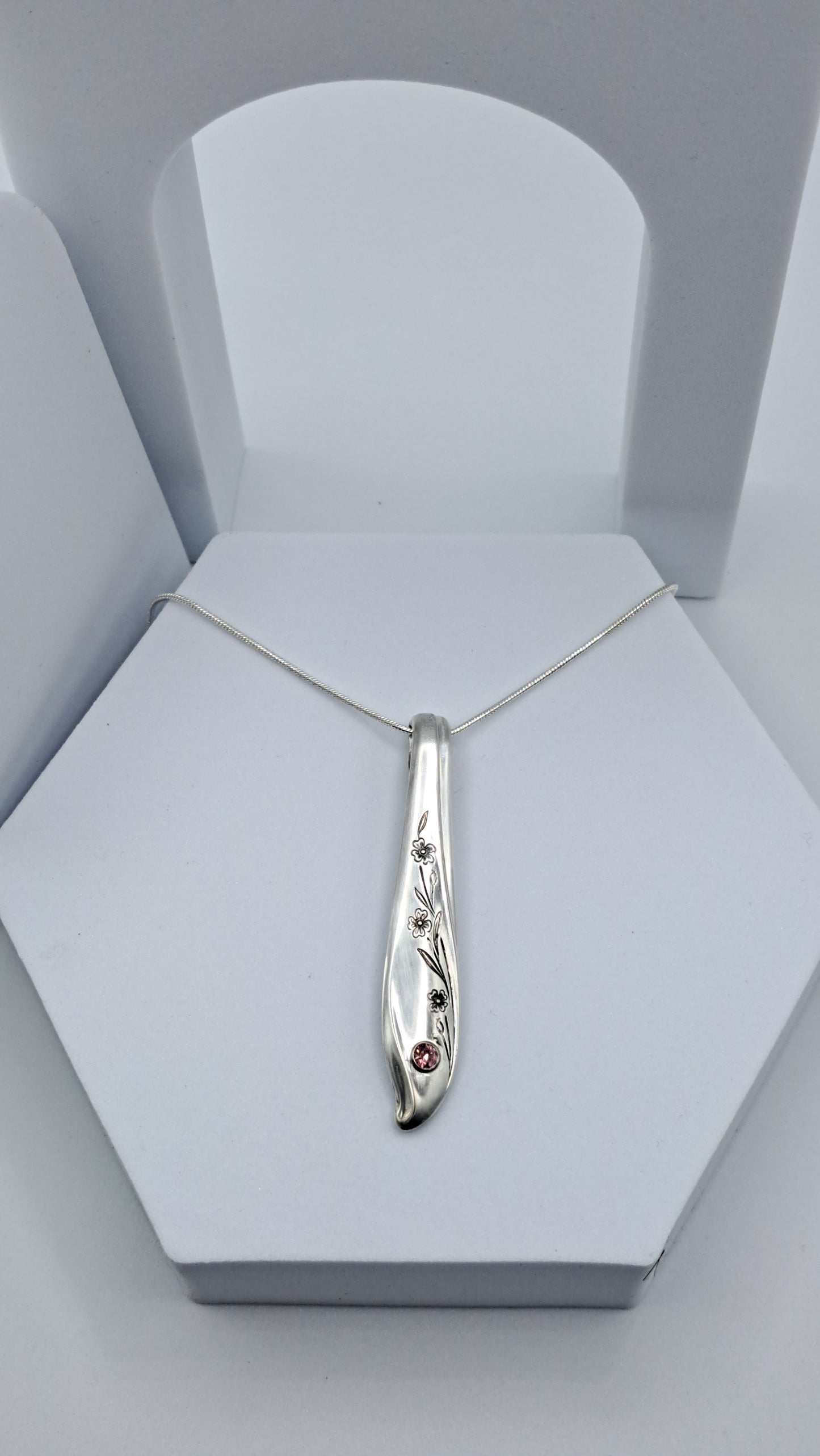 Springtime 1957 Spoon Handle Necklace | Vintage Silver Plate