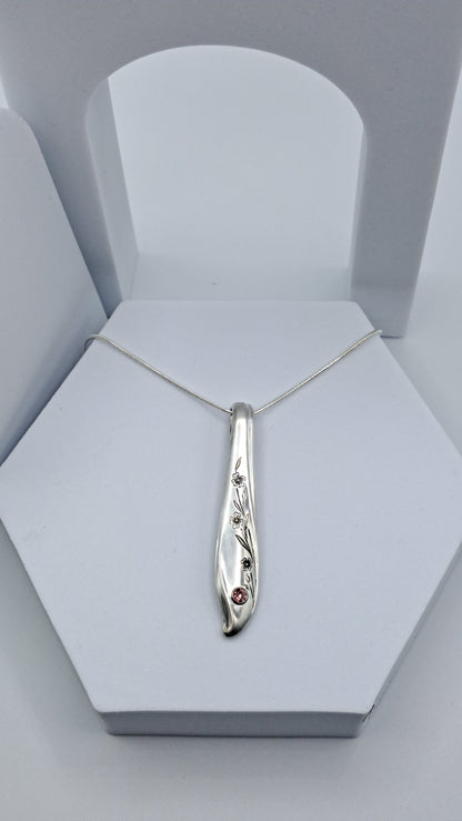 Springtime 1957 Spoon Handle Necklace | Vintage Silver Plate