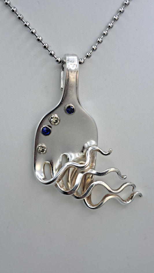 Funky Fork Necklace - Vintage Silverware Jewelry