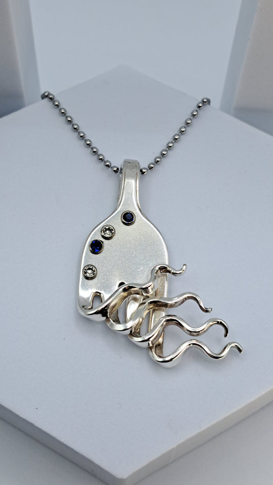 Funky Fork Necklace - Vintage Silverware Jewelry