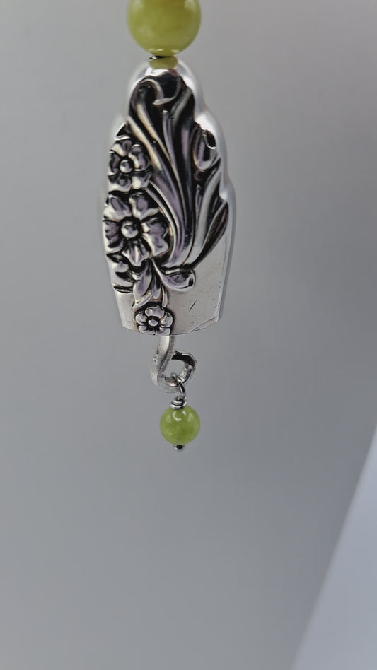 Evening Star 1950, Bell Pendant, HARD TO FIND Vintage Silverware Necklace