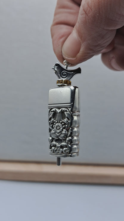 Coronation 1936, Bell Pendant, Vintage Silverware Necklace