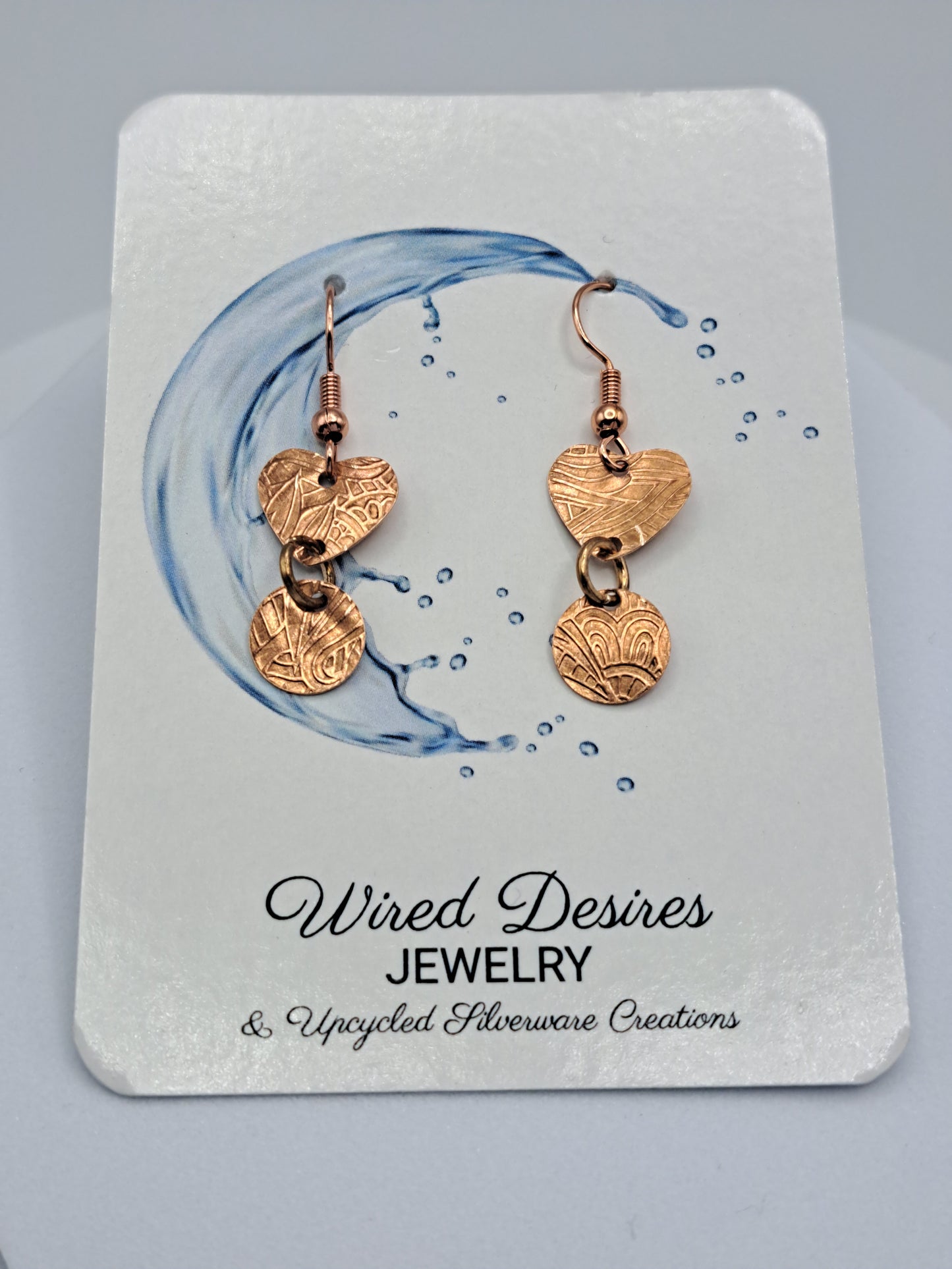 Dainty Copper Penny Earrings