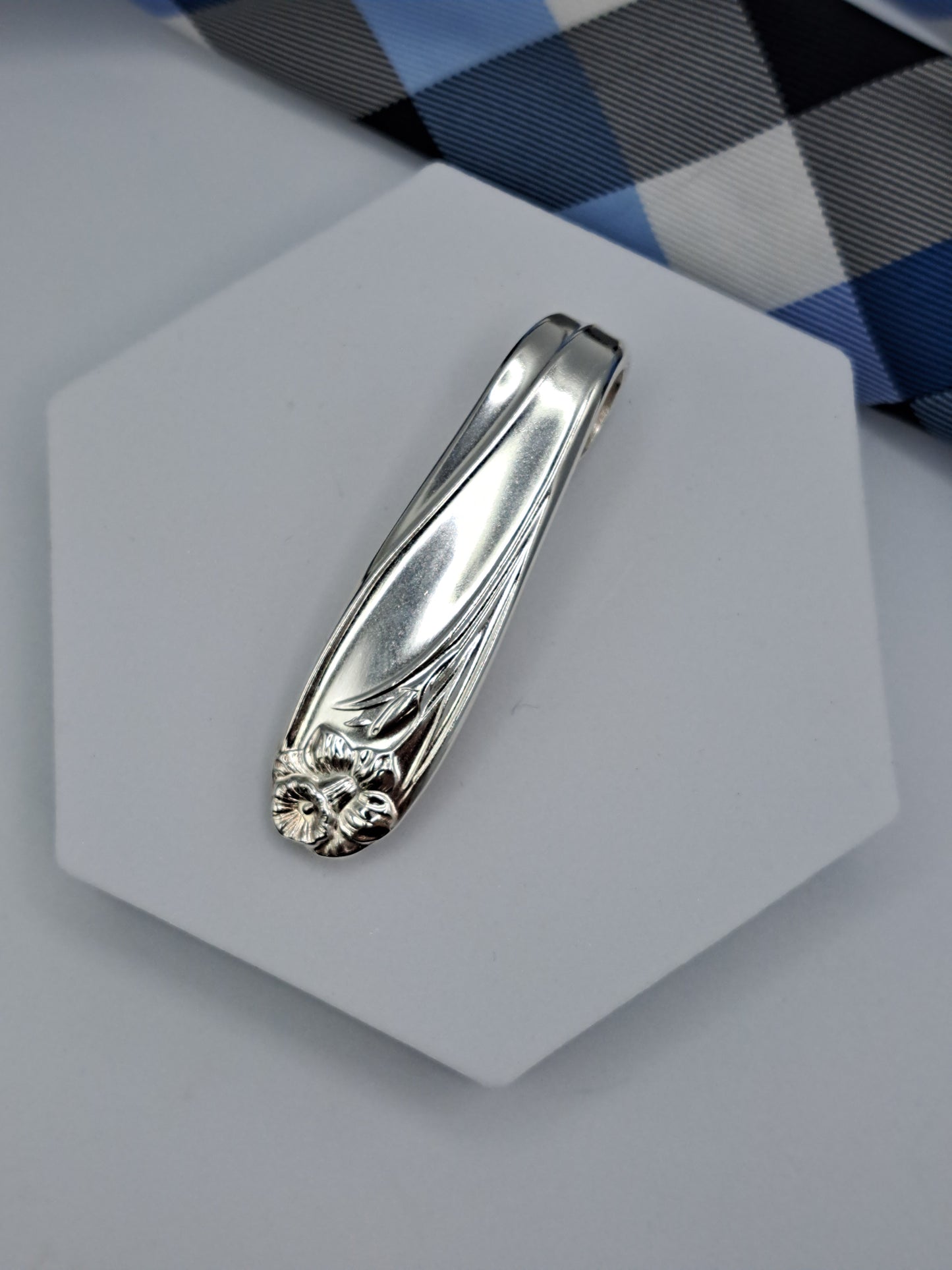 Handmade Tie / Money Clips - Vintage Silverware