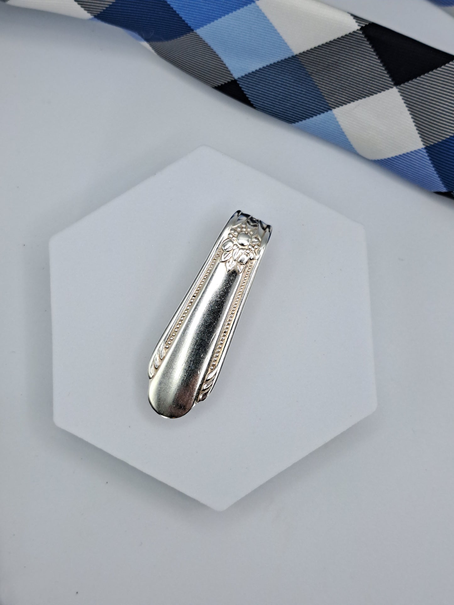Handmade Tie / Money Clips - Vintage Silverware