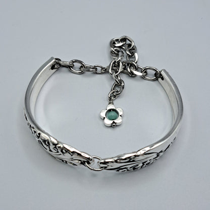 Handmade vintage silverware bracelet made from Evening Star 1950 pattern silverplated handles 