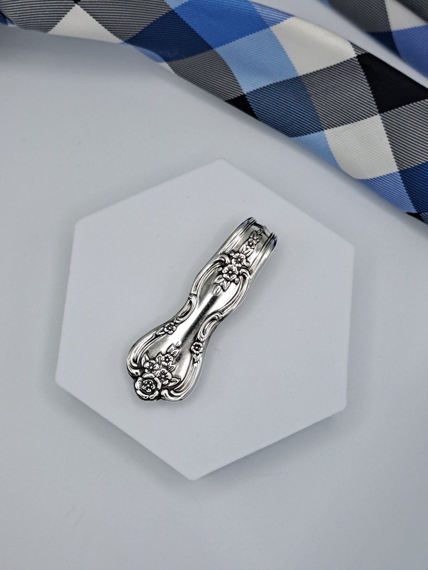 Handmade Tie / Money Clips - Vintage Silverware