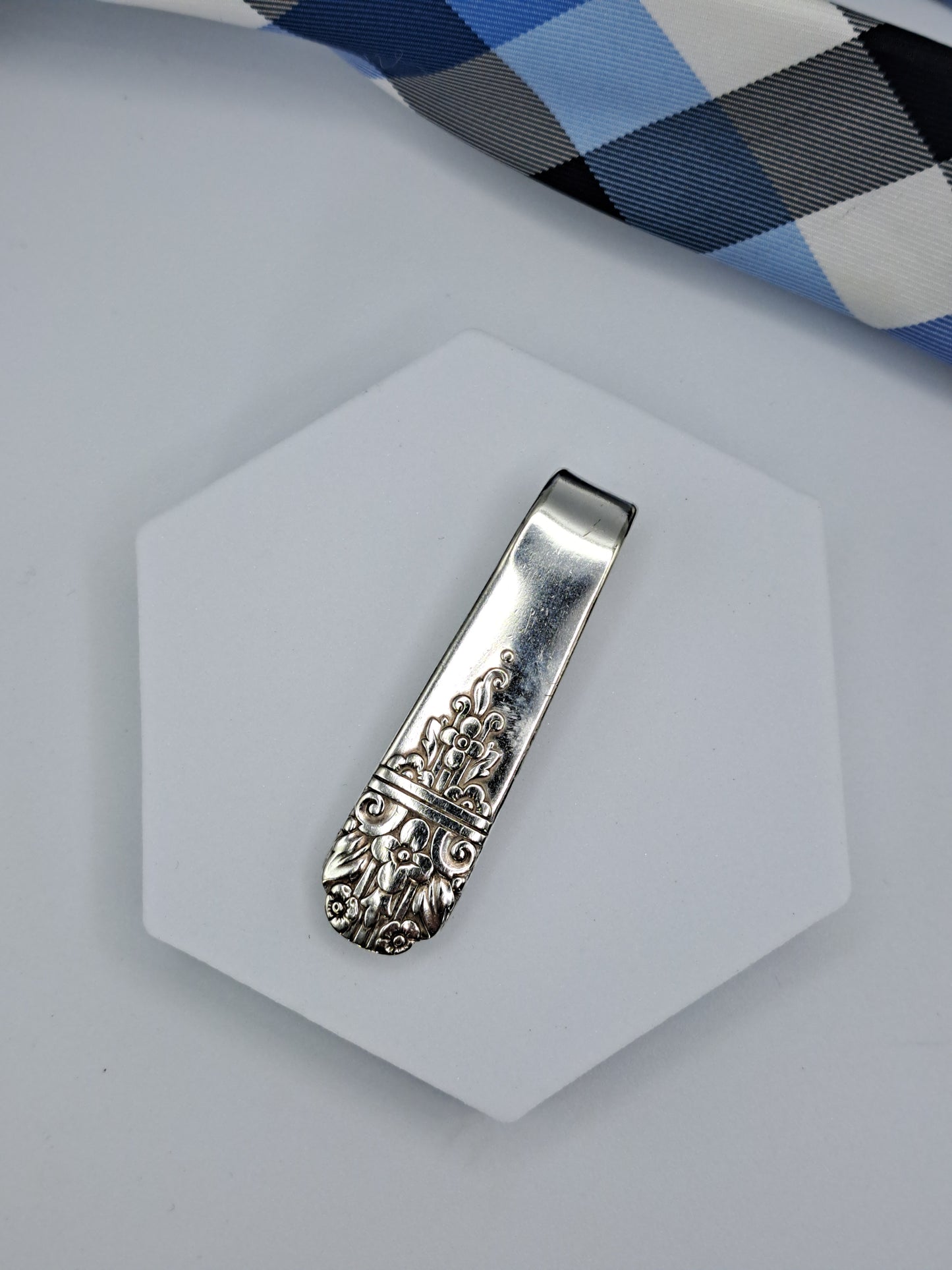 Handmade Tie / Money Clips - Vintage Silverware