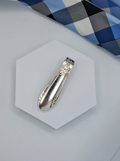 Handmade Tie / Money Clips - Vintage Silverware