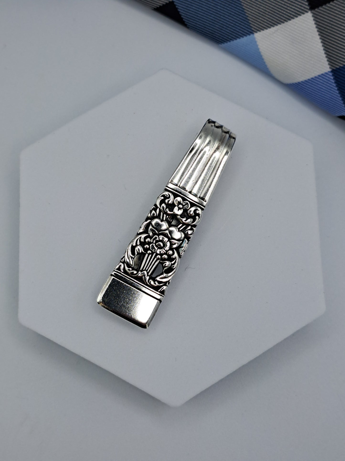 Handmade Tie / Money Clips - Vintage Silverware